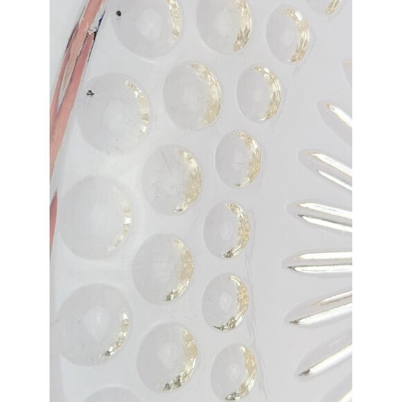 Vintage Clear Glass Round Cake Plate w/ Sunburst & Bubble Design 11.25" Retro - Picture 3 of 7